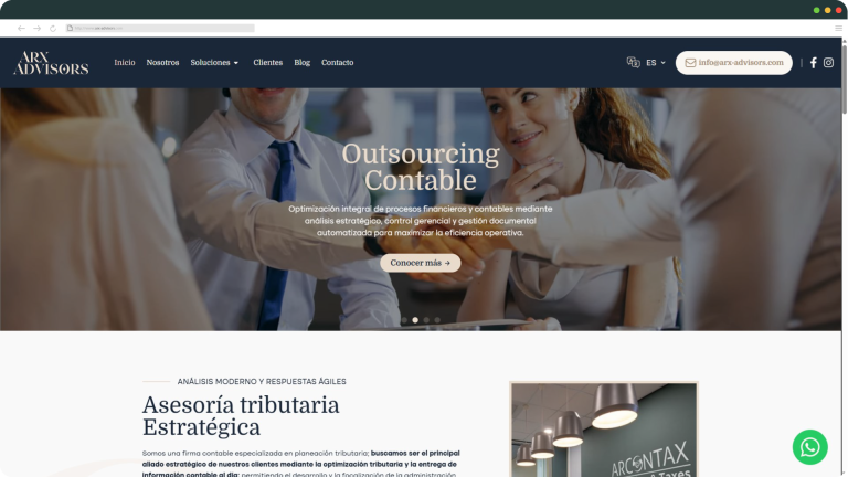SITIO WEB ARX ADVISORS