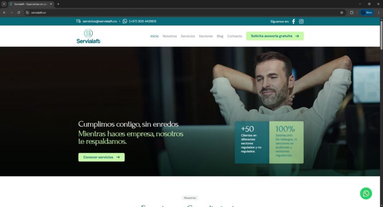 Servialaft sitio web