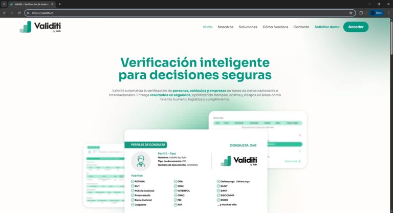Validiti sitio web